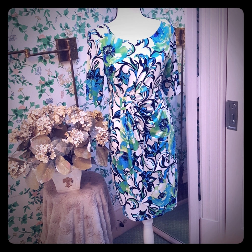 Trinhology tropical print dress sz 10